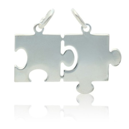 Colgante plata puzzle Reina joyeros