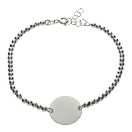 Pulsera plata bolitas chapa Reina joyeros