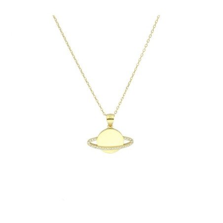 Gargantilla saturno plata chapada oro Reina joyeros