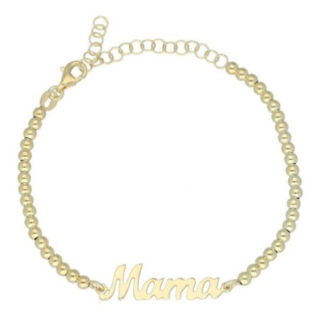 Pulsera mama plata chapada oro