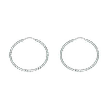 Argollas talladas 30 MM  plata de ley