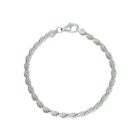 Pulsera cordón plata de ley