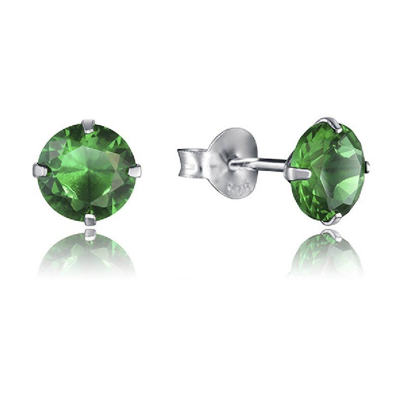 Pendientes Viceroy 5035E000-52 Circonita Verde Plata De Ley Mujer