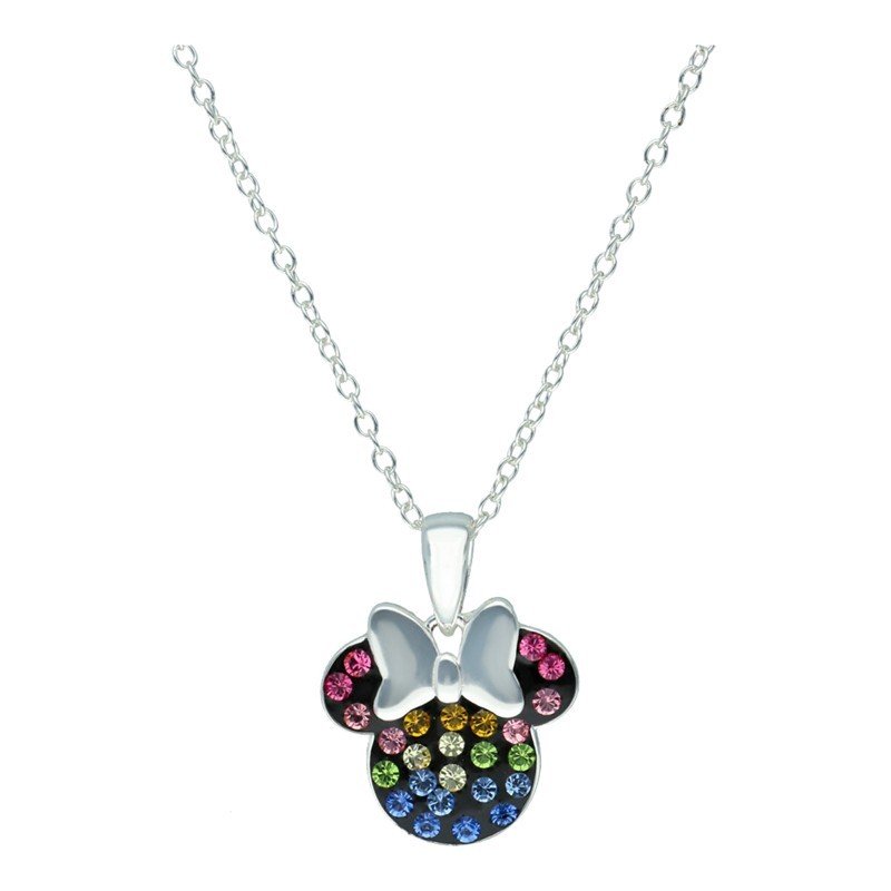 Collar Disney CS00002SRML-P.CS Minnie Circonitas Colores Plata De Ley