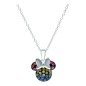 Collar Disney CS00002SRML-P.CS Minnie Circonitas Colores Plata De Ley