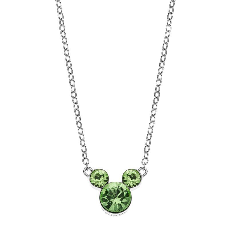 Collar Disney Mickey circonitas verdes plata de ley