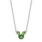 Collar Disney Mickey circonitas verdes plata de ley
