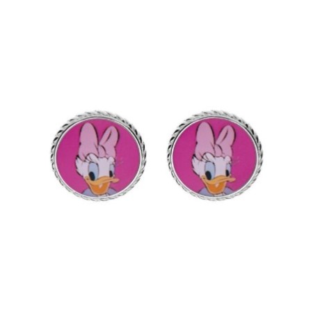 Pendientes Disney Daisy esmalte plata de ley