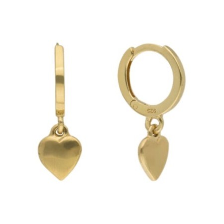 Argollas love 8 MM plata chapada oro