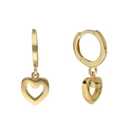 Argollas love 8 MM plata chapada oro