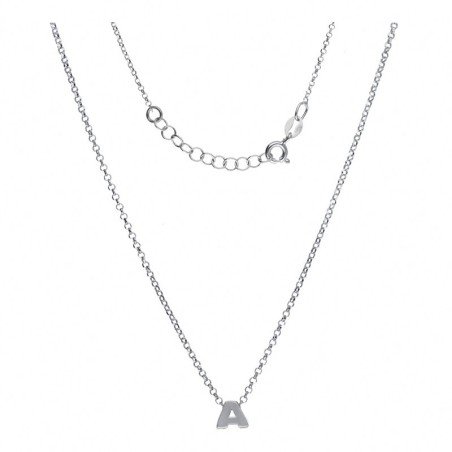 Collar letter  plata rodiada