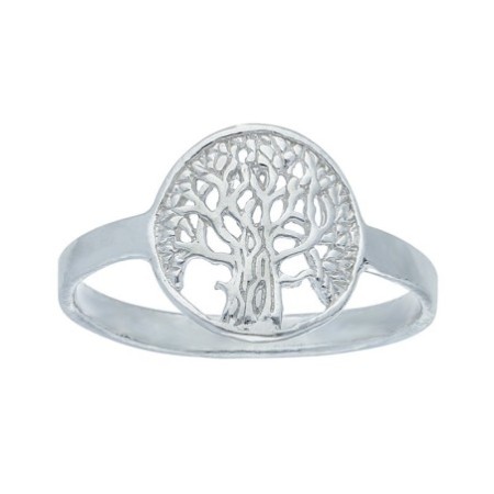 Anillo árbol vida plata de ley