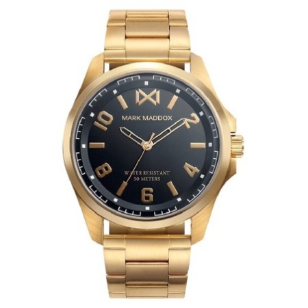 Reloj Mark Maddox hombre acero dorado y negro