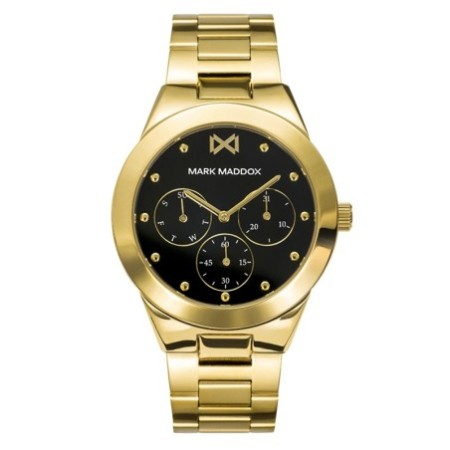 Reloj Mark Maddox mujer acero dorado negro