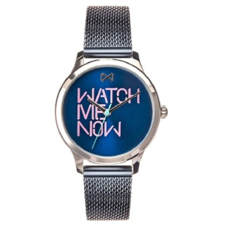 Reloj Mark Maddox mujer malla plateado azul