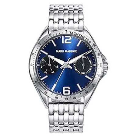 Reloj Mark Maddox hombre acero plateado azul