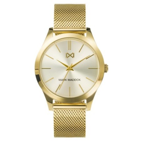 Reloj Mark Maddox analógico hombre malla acero dorado