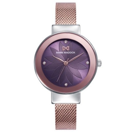 Reloj Mark Maddox analógico mujer malla rosado