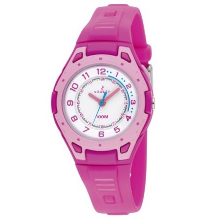 Reloj Nowley analógico rosa niña