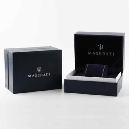 Reloj Maserati R8851118015 Epoca Silver Dial Black  Hombre