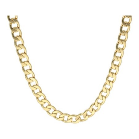 Cadena barbada 60 CM chapada en oro (1 micra)