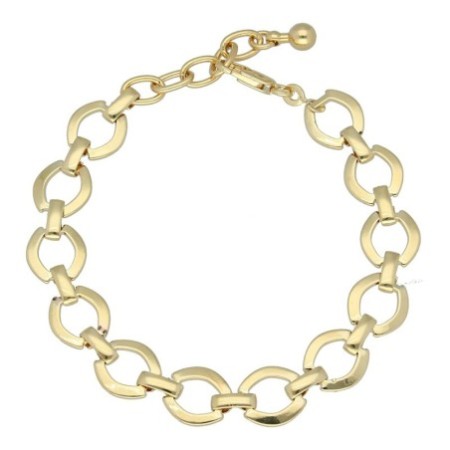 Pulsera eslabones chapada en oro (1 micra)