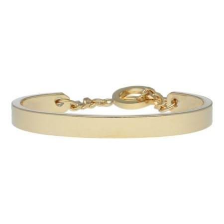 Pulsera aro lisa chapada en oro (1 micra)