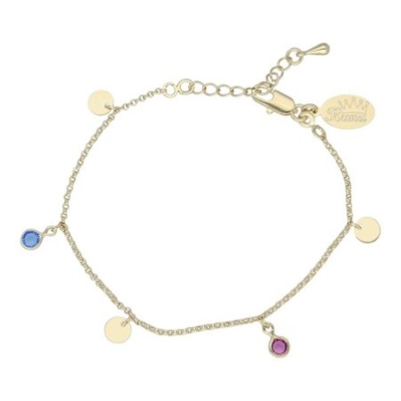 Pulsera círculo circonitas chapada en oro (1 micra)