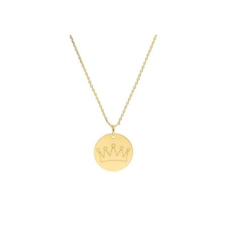 Gargantilla corona Reina joyeros chapada en oro (1 micra)