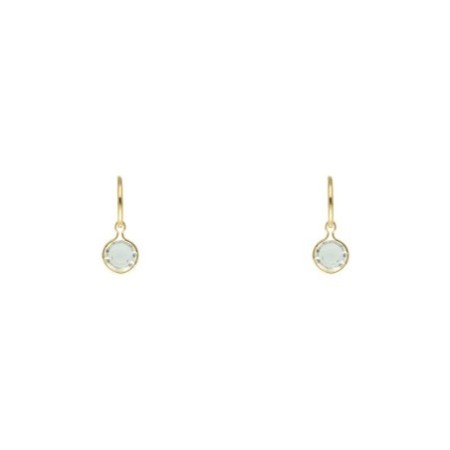 Argollas presión criolla circonita chapada en oro (1 micra) Reina joyeros