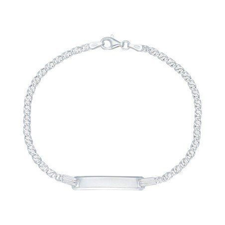 Esclava chapa lisa 27 MM ojo perdiz plata de ley