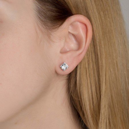 Pendientes crystal Celine plata rodiada Victoria cruz