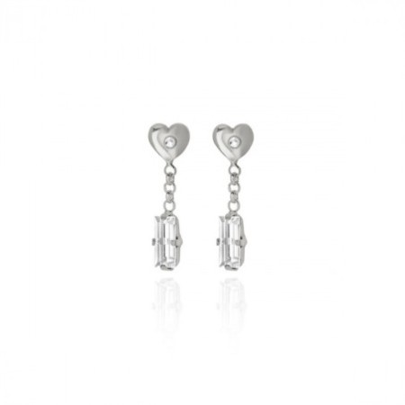 Pendientes presión San Valentín crystal plata rodiada Victoria Cruz
