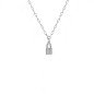 Collar Candado crystal plata rodiada Victoria Cruz