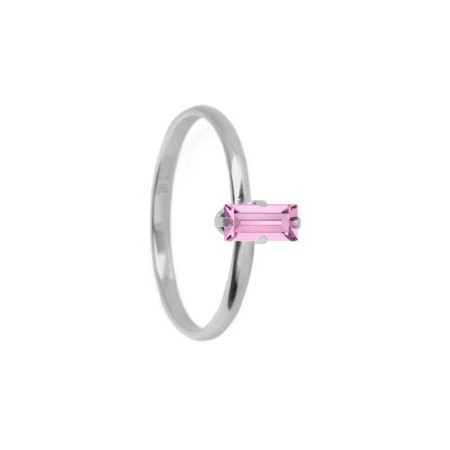 Anillo Light Rose plata rodiada Victoria Cruz