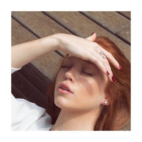 Anillo Minimal plata rodiada Victoria Cruz