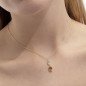 Collar oval plata chapada oro Victoria Cruz