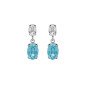 Pendientes presión aquamarine plata rodiada Victoria Cruz Pendientes presión aquamarine plata rodiada Victoria Cruz