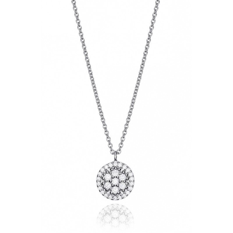 Collar Viceroy 71040C000-38 Disco Circonitas Plata de ley Mujer