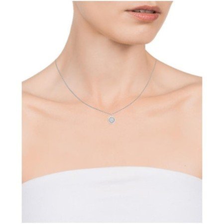 Collar Viceroy 71040C000-38 Disco Circonitas Plata de ley Mujer