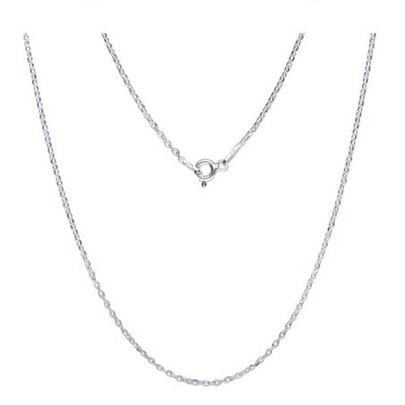 Cadena forzada 40 CM plata de ley