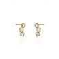 Pendientes caterina crystal plata chapada oro Victoria Cruz