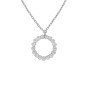 Collar círculo plata rodiada Victoria Cruz