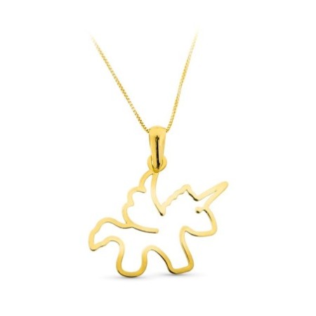 Gargantilla unicornio oro 18k