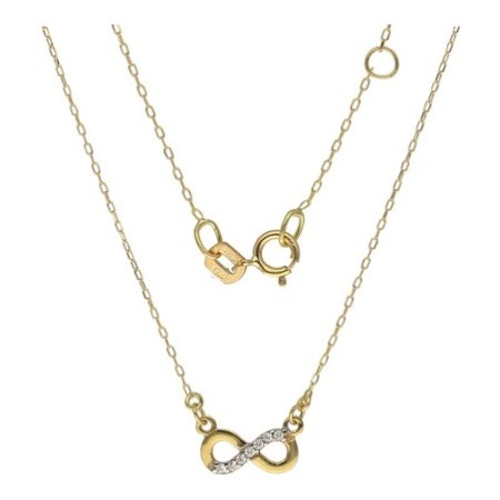 Collar infinito circonitas Oro 18 K