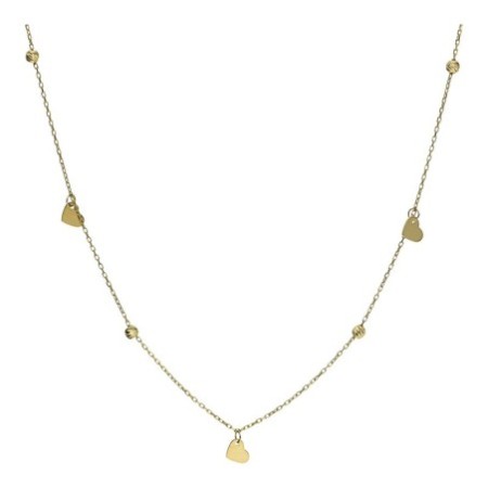 Gargantilla corazones oro 18K