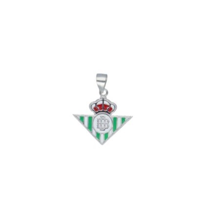 COLGANTE OFICIAL PLATA ESCUDO REAL BETIS ESMALTADO