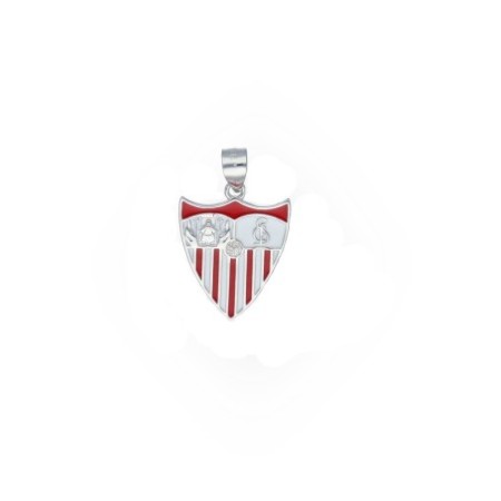 COLGANTE OFICIAL PLATA ESCUDO SEVILLA FC ESMALTADO