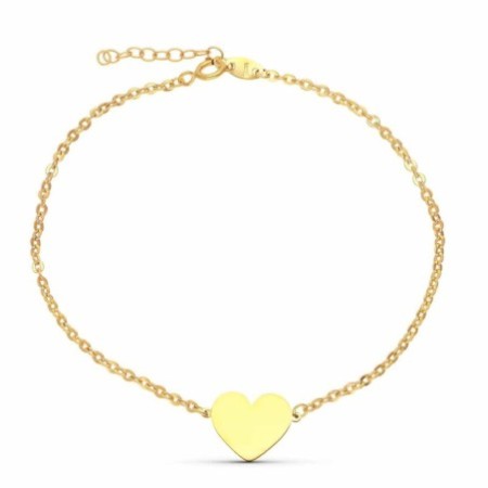 Pulsera corazón liso Oro 18 K