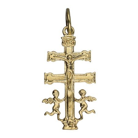 Colgante cruz Caravaca 24,5 MM Oro 18 K